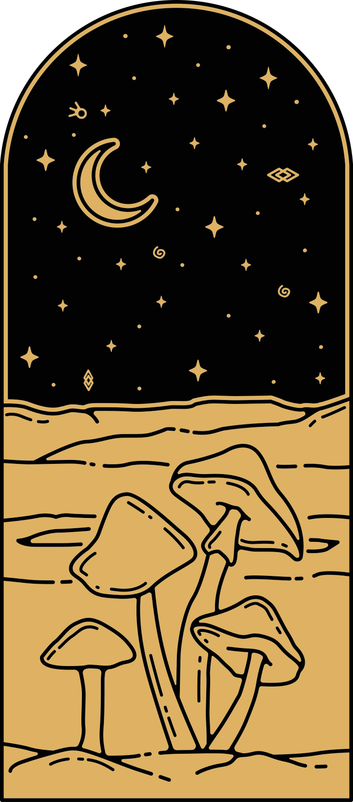 Sopp på landskapsdesign wallsticker - Tenstickers