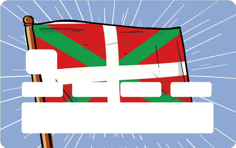 Pegatina para tarjeta de crédito Bandera vasca - TenVinilo