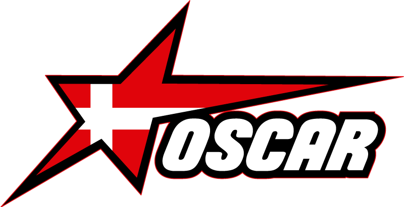 Dansk flag i stjerne og brugerdefineret navn klistermærk - TenStickers