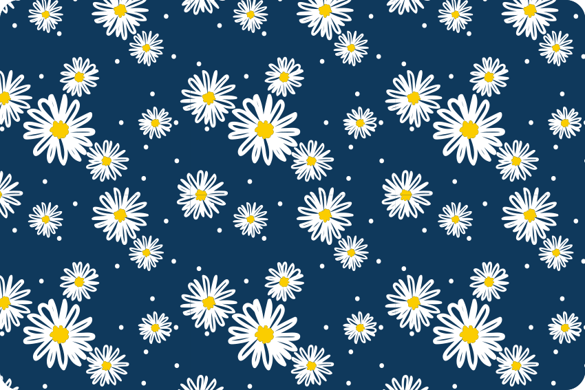 Pegatina para portátil motivo floral de margaritas - TenVinilo