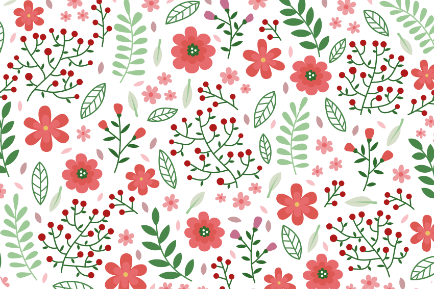 Vinilo para portátil colección de patrones florales - TenVinilo