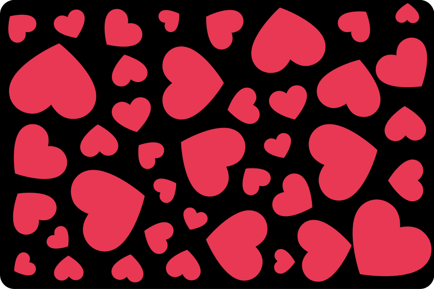 červené srdce s čiernym pozadím kože notebooku - Tenstickers