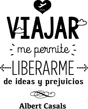 Vinilo decorativo viajar Albert Casals - TenVinilo
