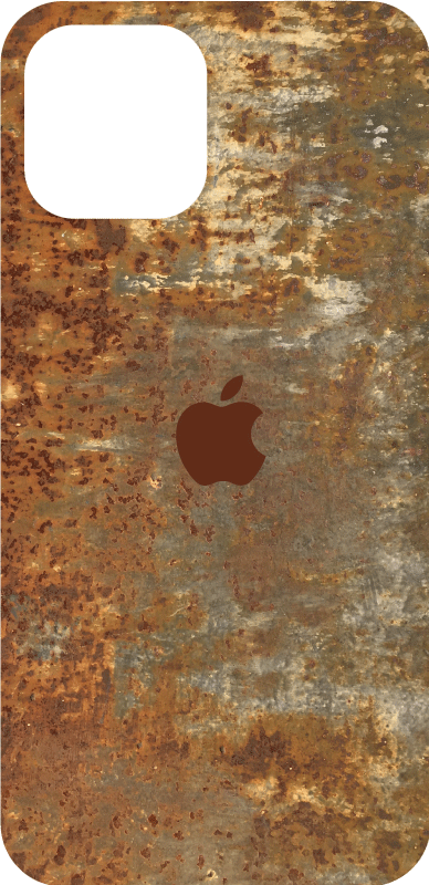 αυτοκόλλητο με σκουριασμένο μέταλλο υφή iphone - TenStickers