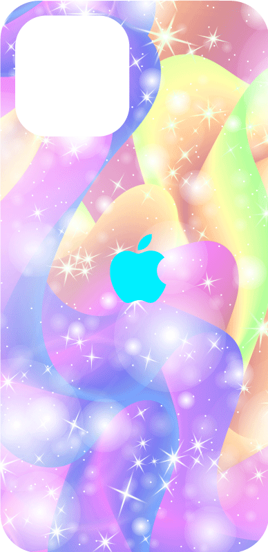 Világoskék neon hullámok iphone matrica - TenStickers