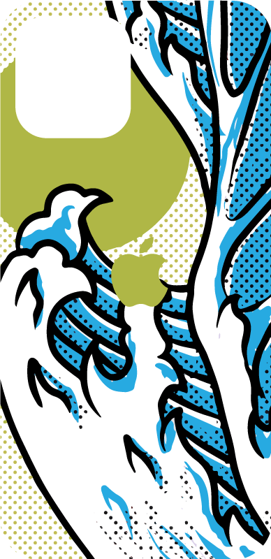 Retro vaporwave art design iPhone decal - TenStickers