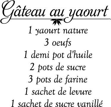 Sticker Cuisine Gateau Au Yaourt Tenstickers