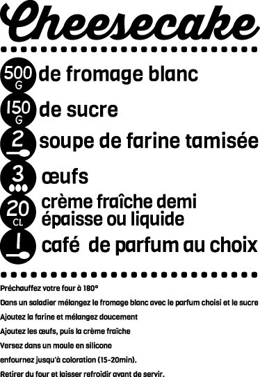 Sticker recette de cuisine cheesecake - TenStickers