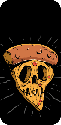 아이폰 스티커 해골 피자 슬라이스 - TenStickers