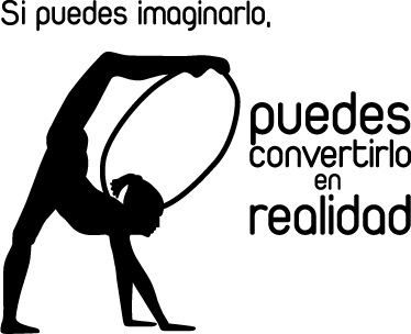 Vinilo decorativo gimnasta y texto - TenVinilo