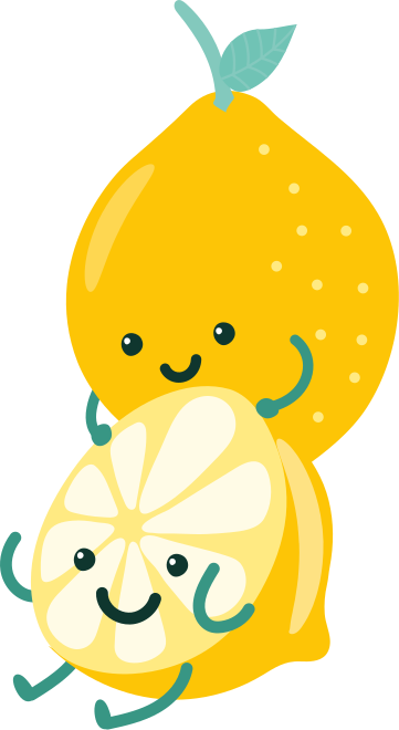 Happy cartoon lemon illustration urban sticker - TenStickers