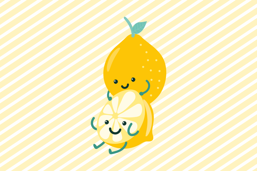 Sticker pour ordinateur personnages mignons d'agrumes - TenStickers