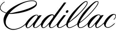 Adhesivo decorativo tipografía Cadillac - TenVinilo