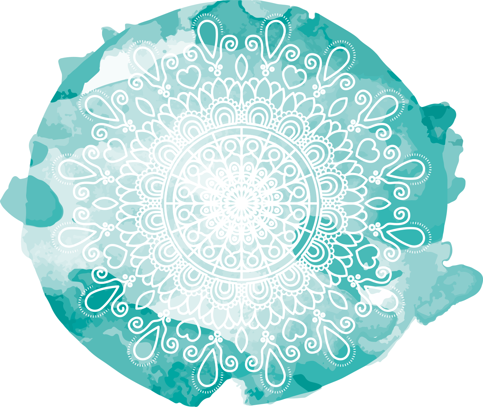 Akvarelli sininen taiteellinen Abstrakti tarra - Tenstickers