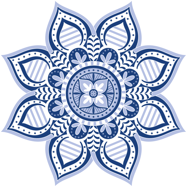 Sticker fleur motif floral élaboré - TenStickers