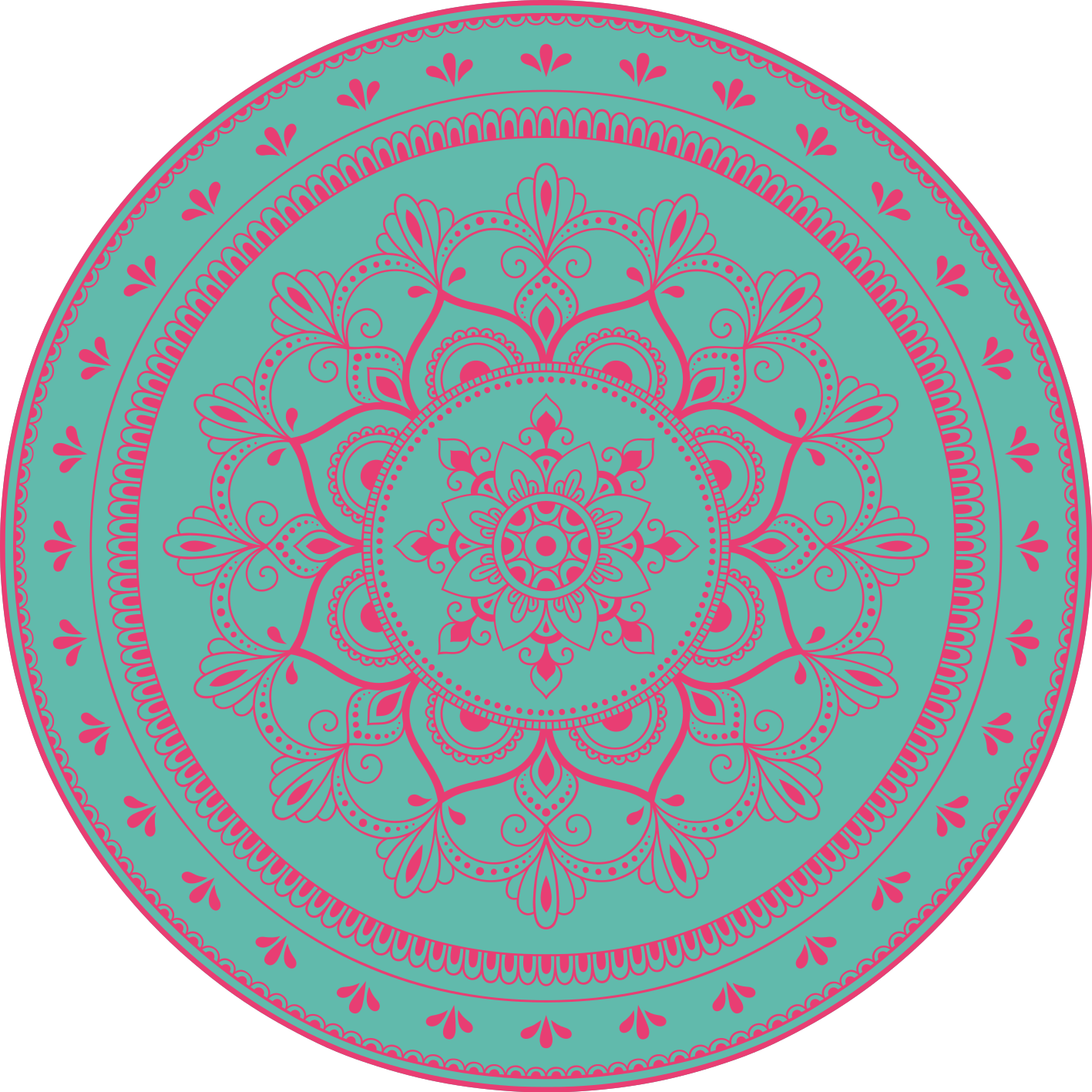 Mandala motívum illusztráció kopjafák matricák - TenStickers