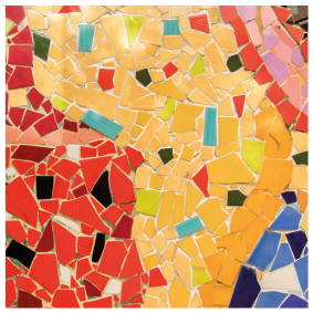 Colorful realistic mosaic wall border sticker - TenStickers