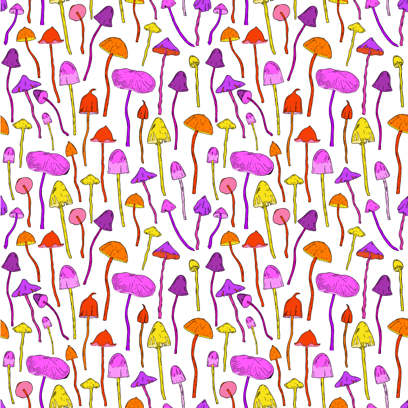 Autocolant mobilier ciuperci halucinogene - TenStickers