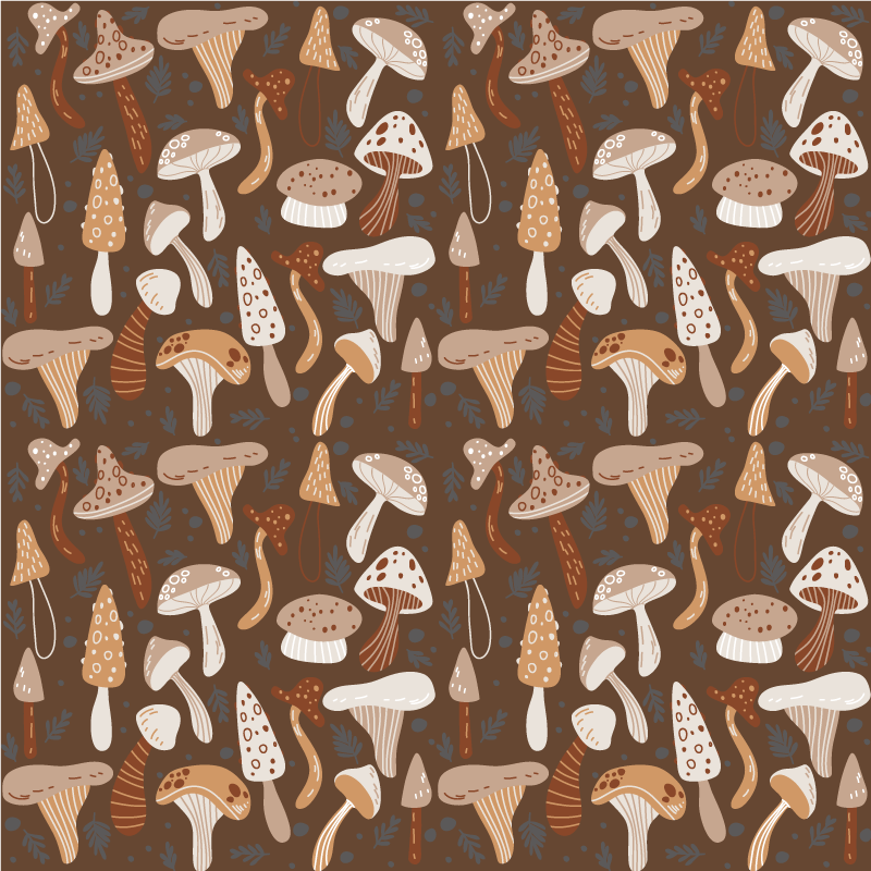 Skovsvampe på brune møbler klistermærke - TenStickers
