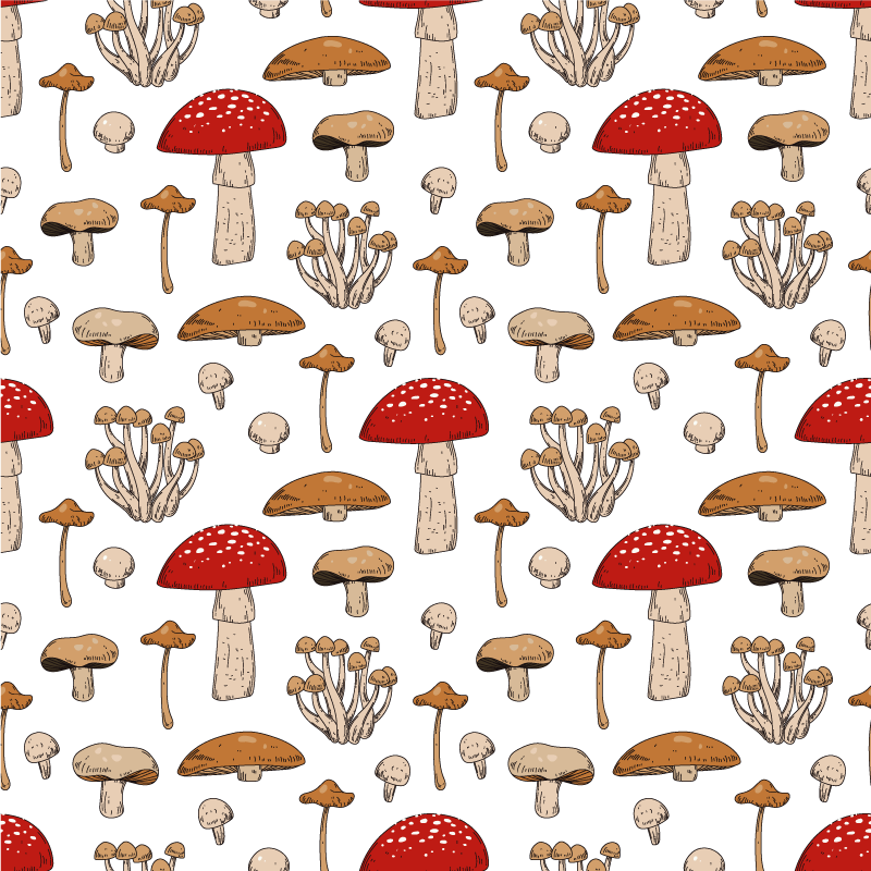 Mushroom Kitchen Decor fridge sticker - TenStickers