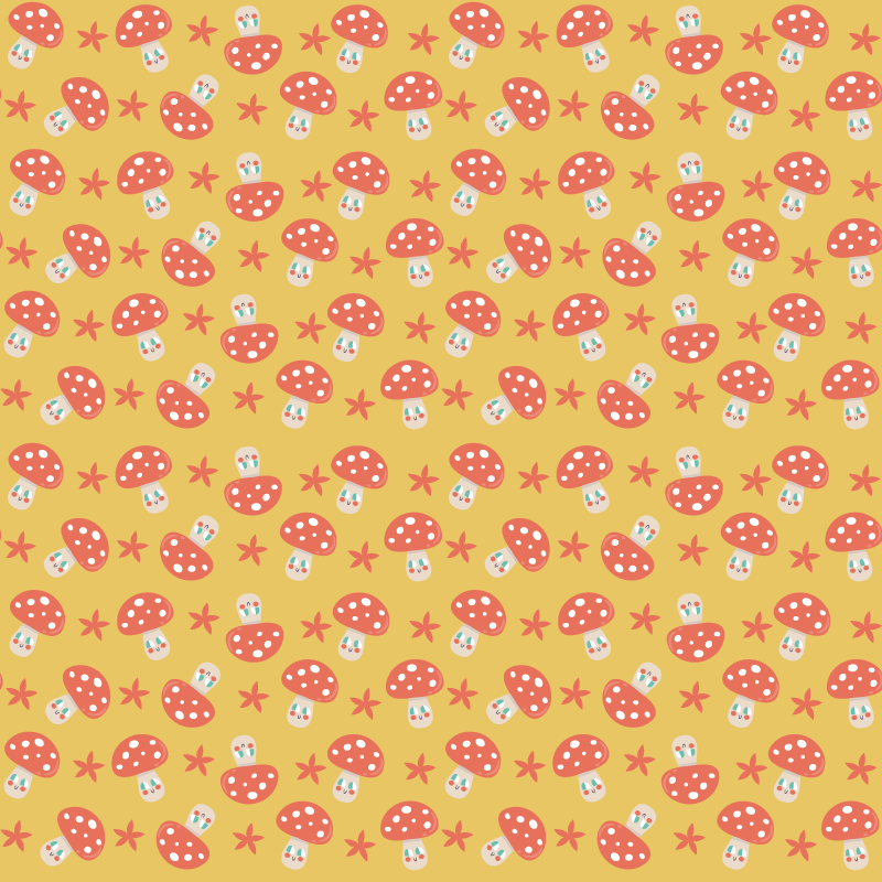 Klebefolie Möbel Fliegenpilze mit Gesicht - TenStickers