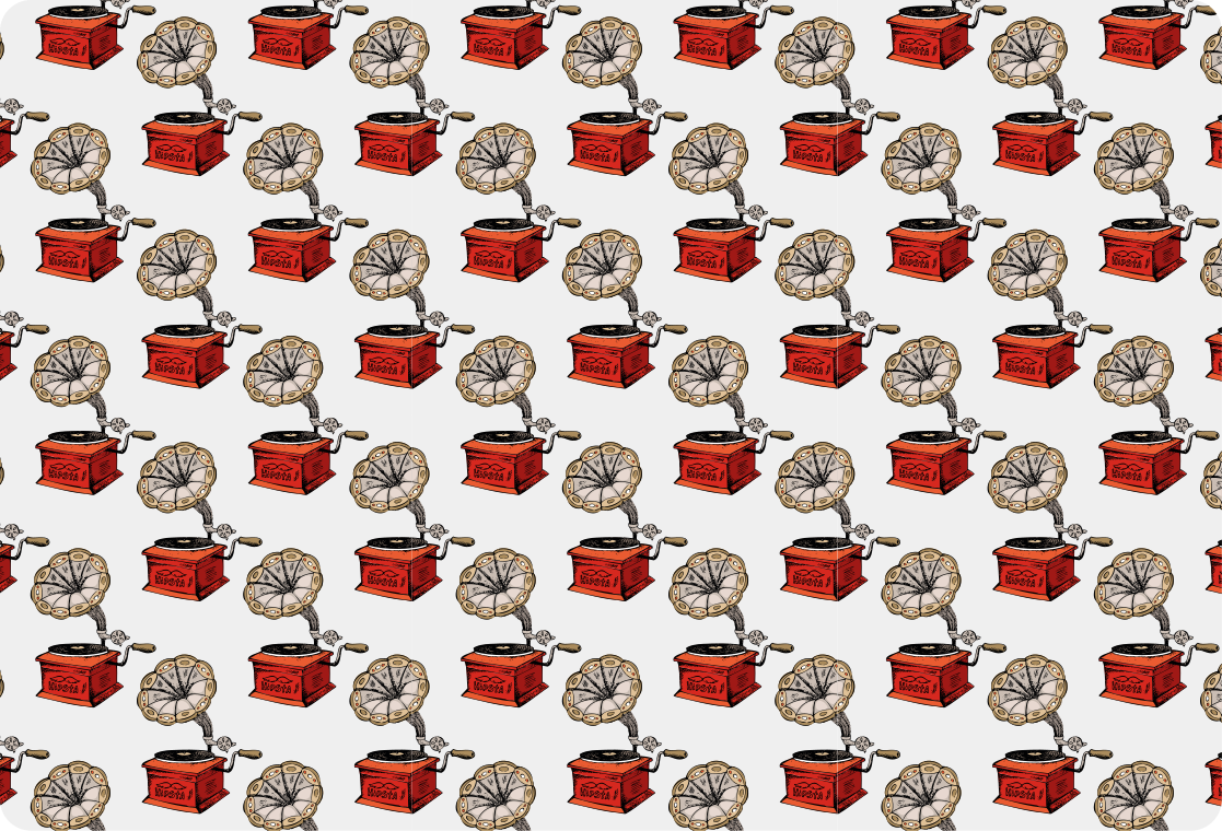 Vinilo para portátiles Patrón de gramófono retro - TenVinilo