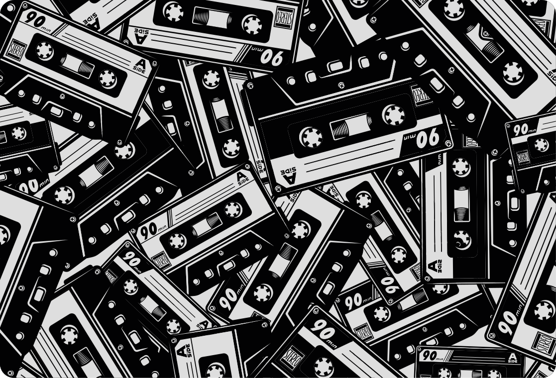 Kazettás minta laptop bőr matrica - TenStickers