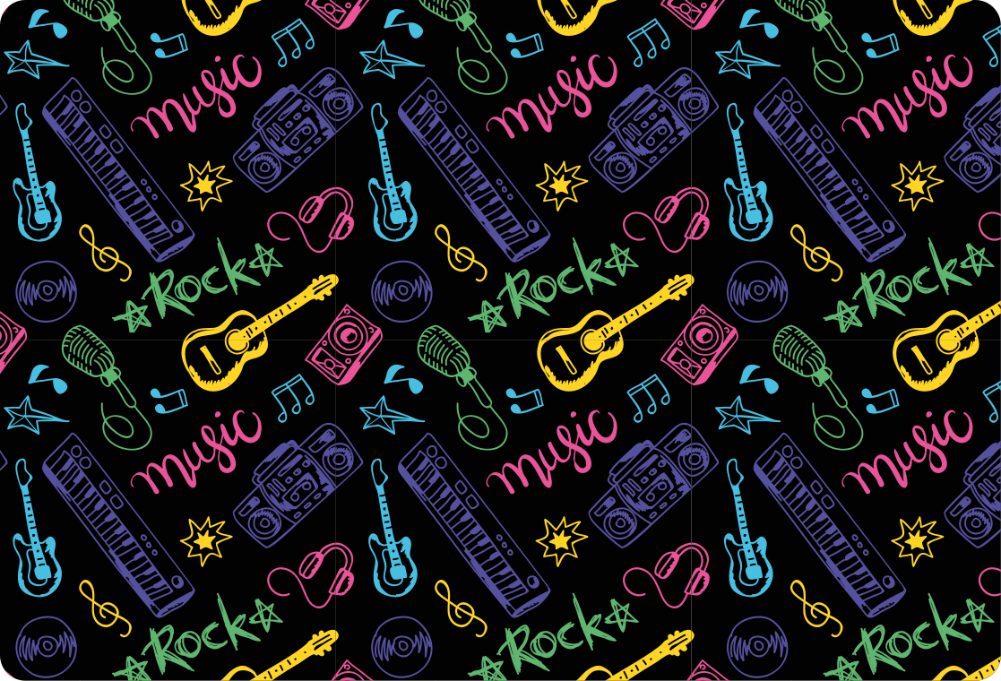 Colorful Music Symbols laptop skin - TenStickers