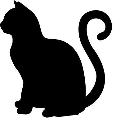 Cat Silhouette Blackboard Sticker