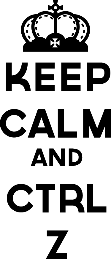 Keep Calm CTRL Z Decorative Sticker - TenStickers