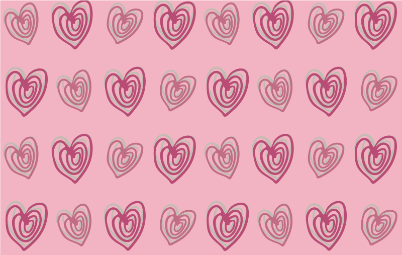 노트북용 스킨 하트 패턴 디자인 - TenStickers