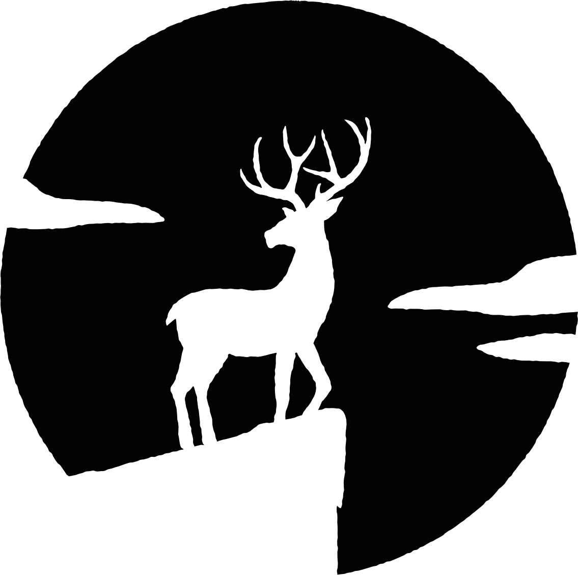 動物 シール 雄鹿の壮大なシルエット - TENSTICKERS