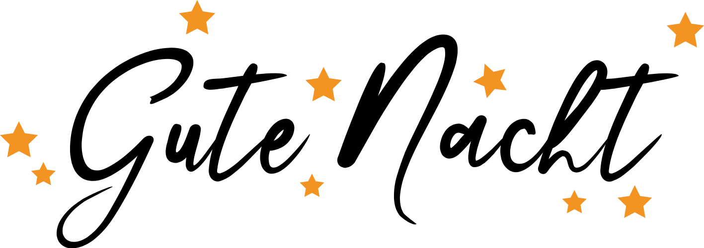 Wandtattoo Bett Gute-nacht-text mit gelben sternen - TenStickers