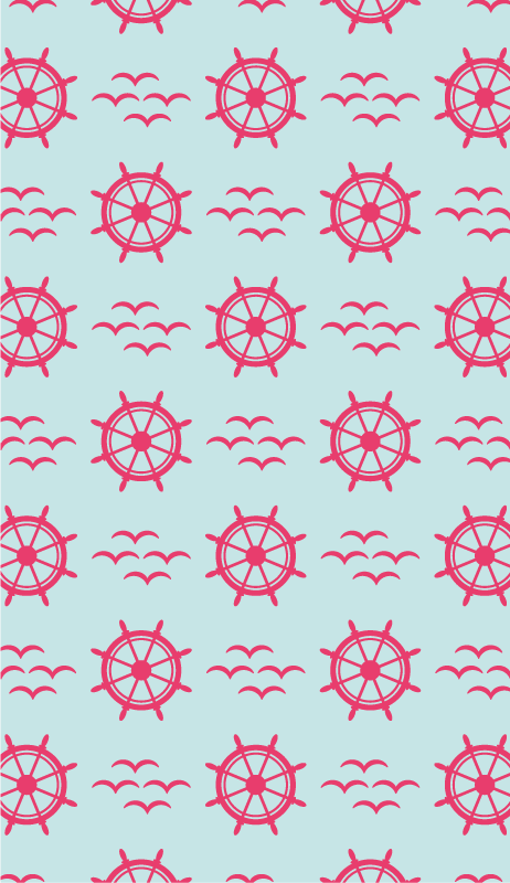 αυτοκόλλητο για ναυτικό τιμόνι σε μοτίβο chevron iphone - TenStickers