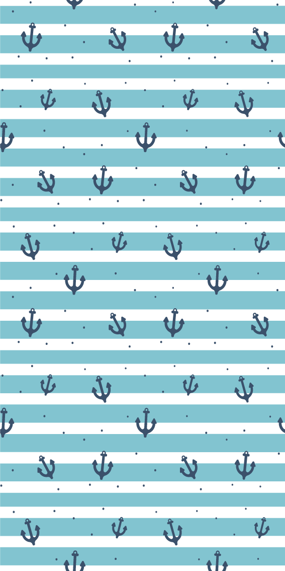 Anchor Striped Pattern fridge sticker - TenStickers