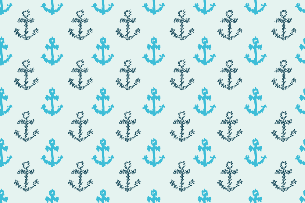 Torz kék horgonyok mintás laptopok - TenStickers