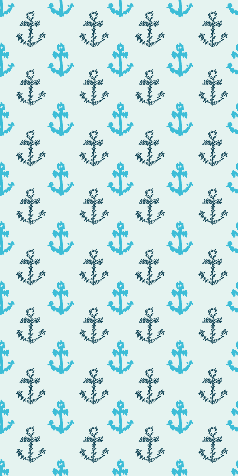 παραμορφωμένη μπλε άγκυρα μοτίβο iphone decal - TenStickers