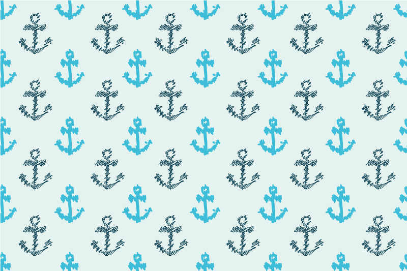 Kreditkarten Aufkleber Verzerrtes blaues ankermuster - TenStickers