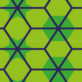 šešiakampio rašto dizainas plytelių lipdukas - „Tenstickers“