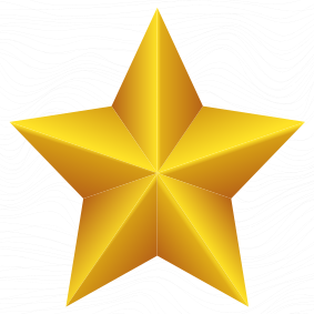 Golden Stars Design wall border sticker - TenStickers