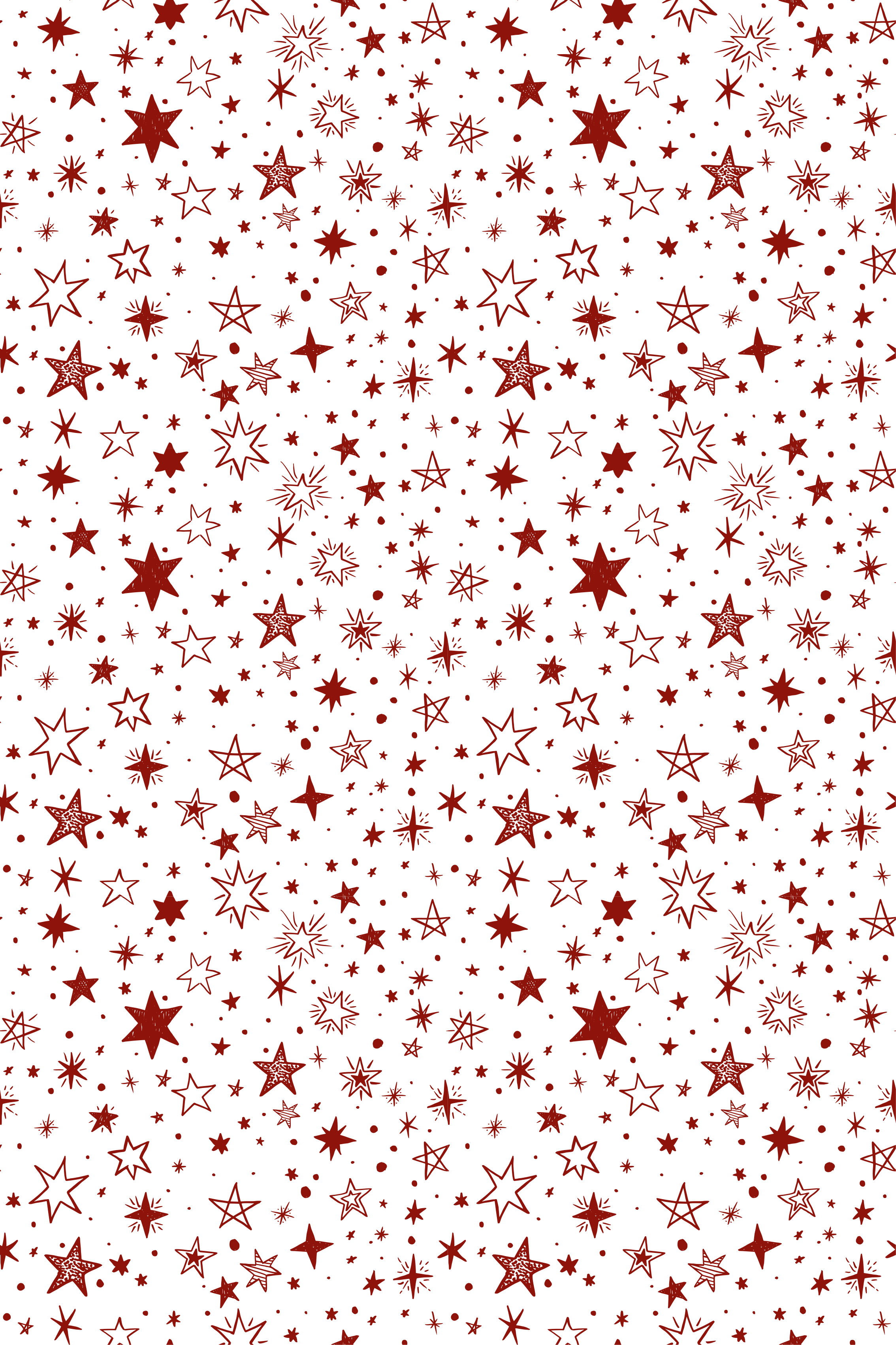 Red Star Pattern door sticker - TenStickers