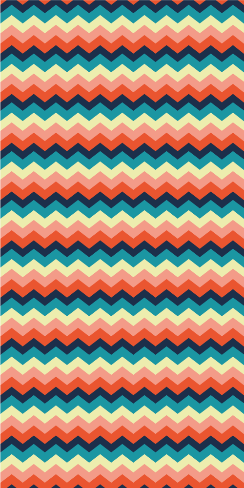 Colorful Zigzag Pattern fridge sticker - TenStickers