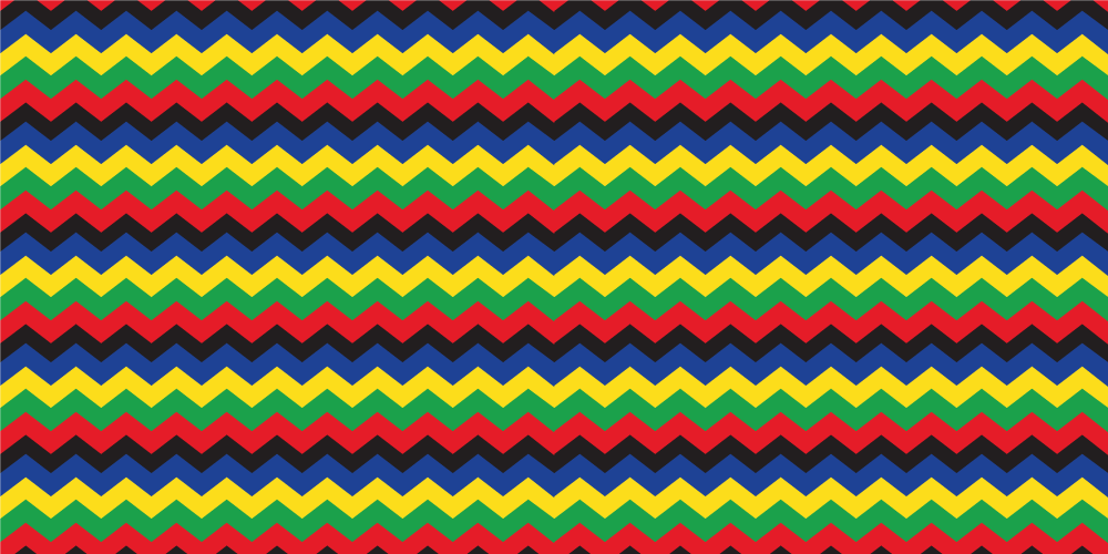 Zig zag lines calid tones furniture sticker - TenStickers