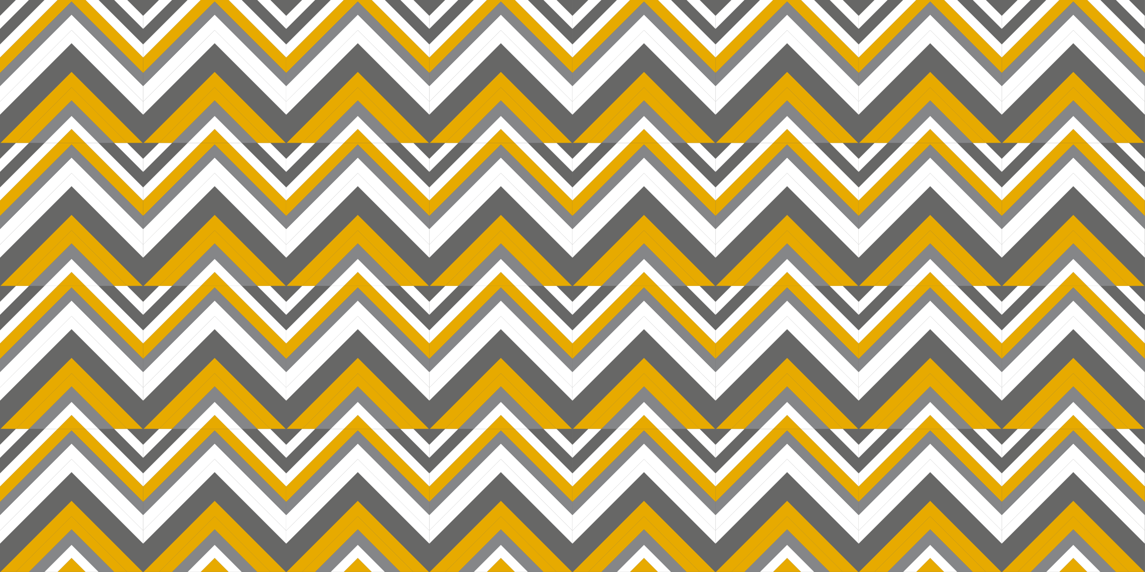 노란색과 회색 지그재그 북유럽 가구 데칼 - TenStickers