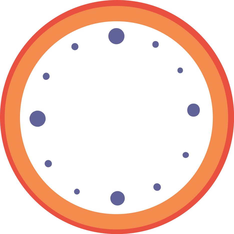 Colorful Circular Timepiece clock wall sticker - TenStickers