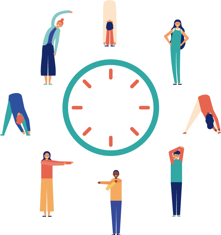 Lankstus pozicionavimas lipnus laikrodis - „Tenstickers“