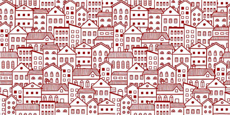 Modern city comic-book effect furniture decal - TenStickers