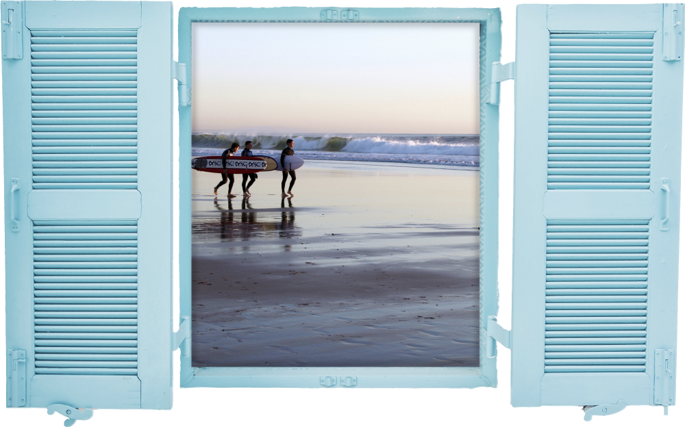 Plajă liniștită cu decalaje de oameni - TenStickers