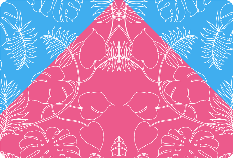 Roza in modra barva pušča kože za prenosnike - TenStickers