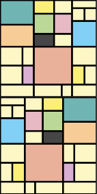 Adesivo huawei Blocchi di colore patchwork - TenStickers